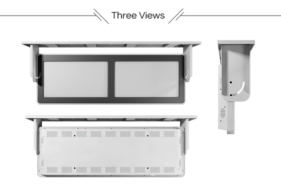 پخش کننده تبلیغات اتوبوس نصب شده در سقف / صفحه نمایش دو صفحه LCD 18.5 اینچ 220 ولت